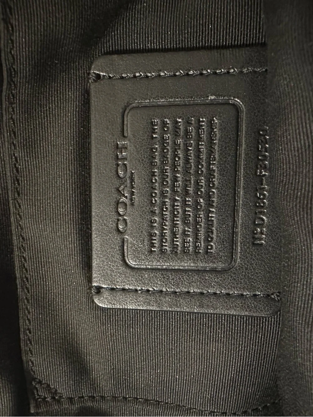 COACH Black Pebbled Leather Mini Backpack